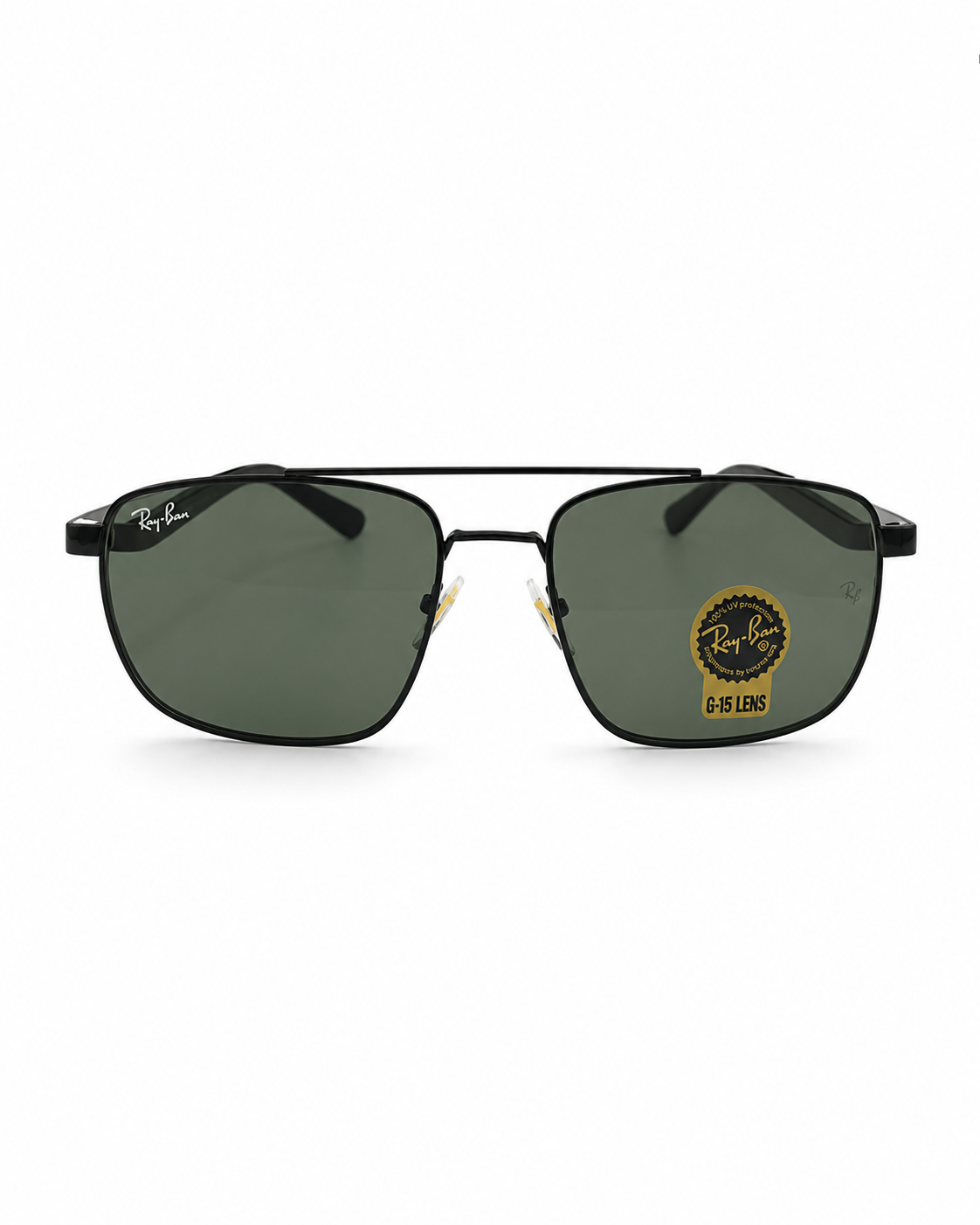 RB BLACK WITH GREEN GLASS Sunglasses