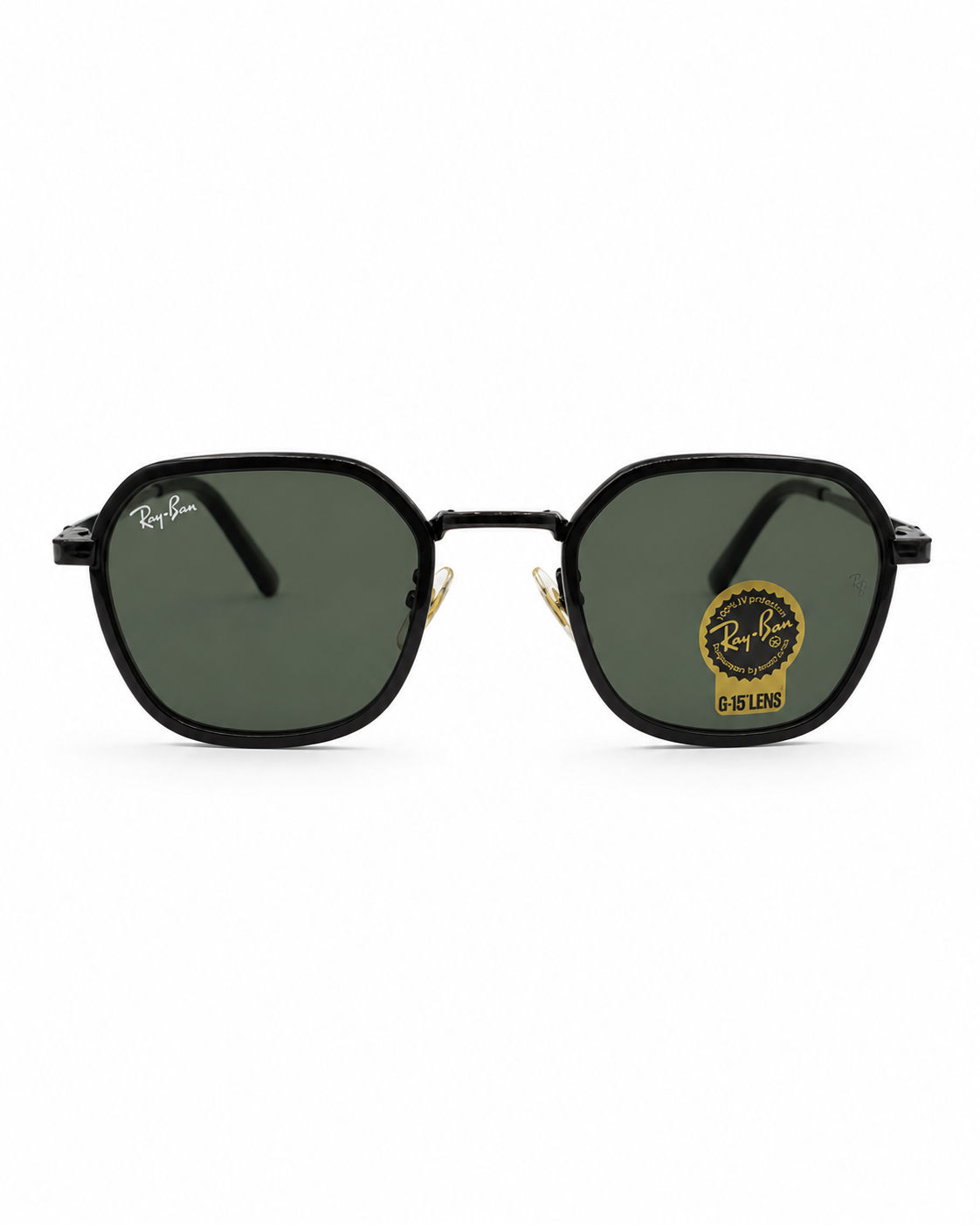 RB HEXAGONAL FULL BALCK Sunglasses