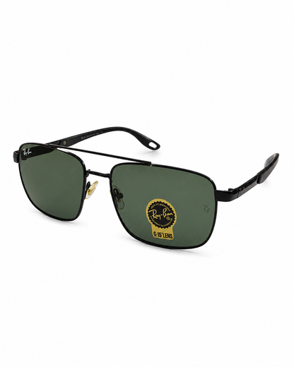RB BLACK WITH GREEN GLASS Sunglasses