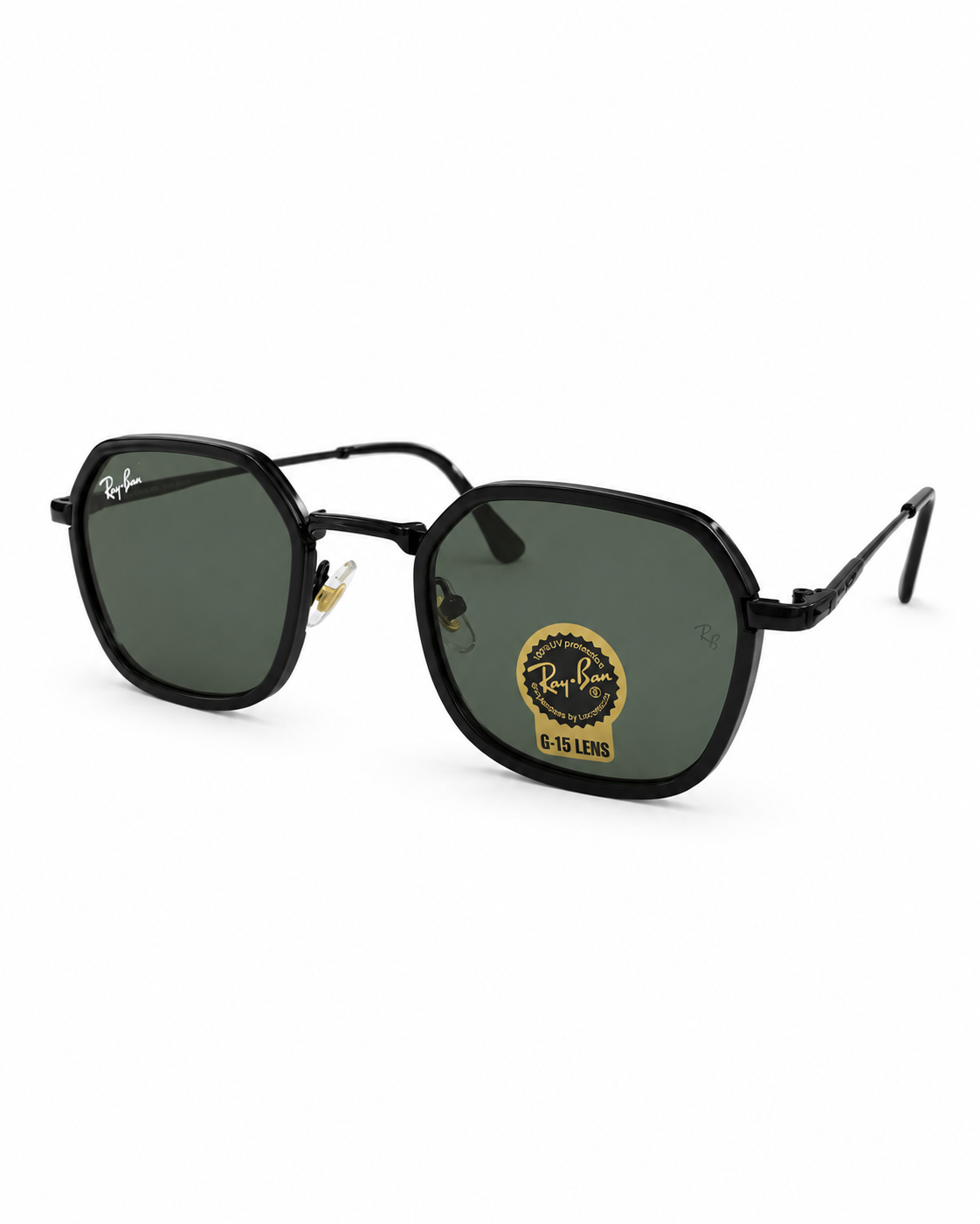 RB HEXAGONAL FULL BALCK Sunglasses