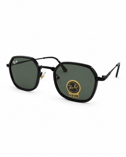RB HEXAGONAL FULL BALCK Sunglasses