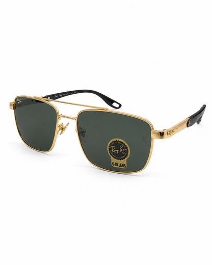 RB GOLD WITH GREEN GLASS Sunglasses