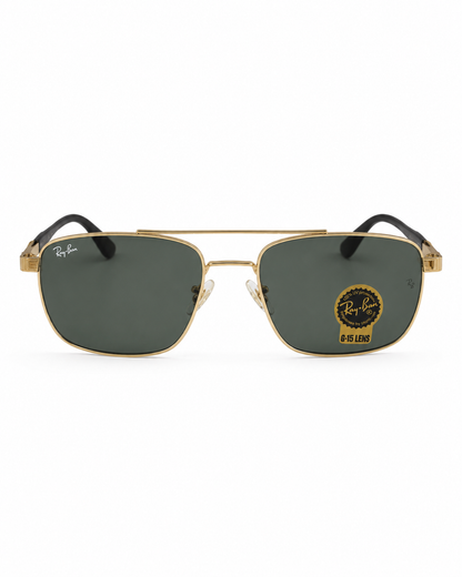 RB GOLD WITH GREEN GLASS Sunglasses