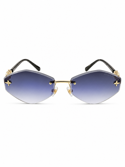 LV BLUE GOLD Sunglasses