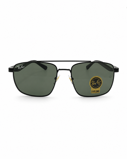 RB BLACK WITH GREEN GLASS Sunglasses